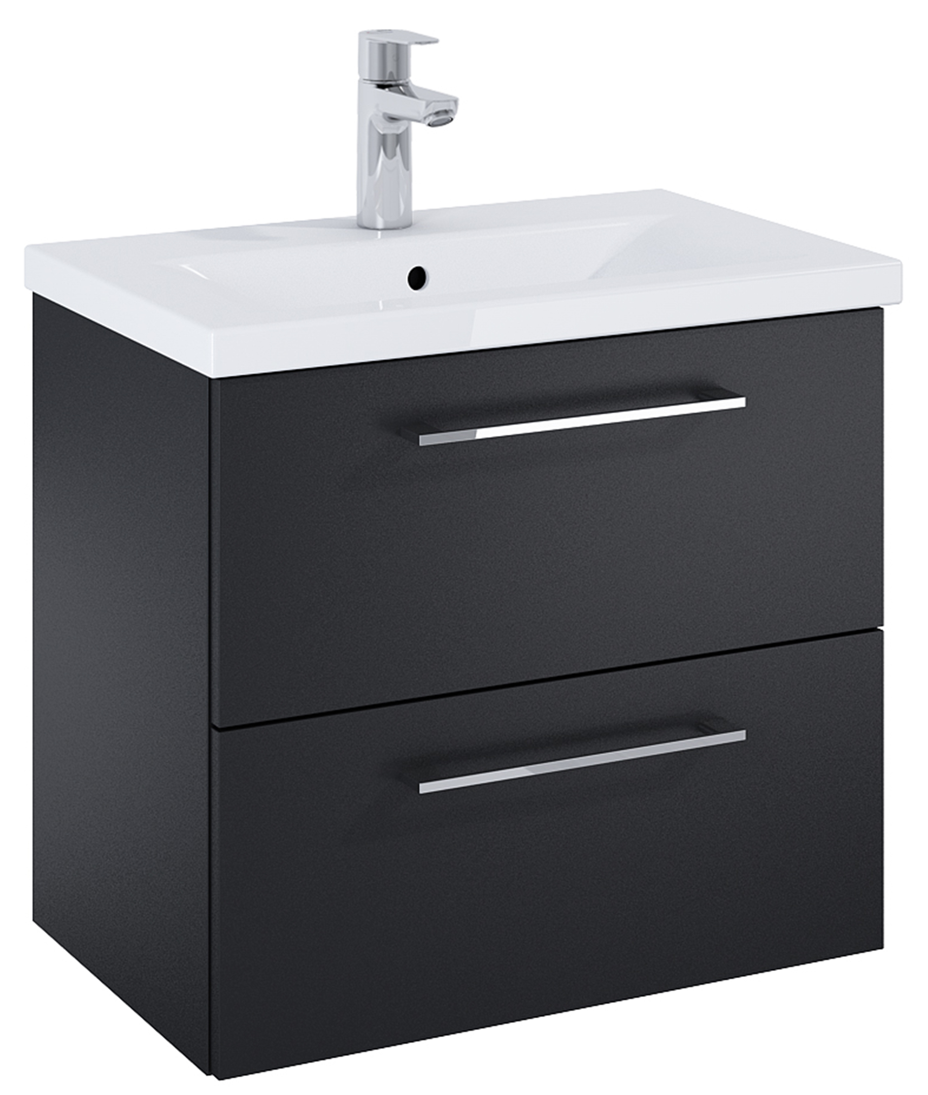 Roca Roma Compact kast 60x38.4x53 cm hangend onder de wastafel zwart A857952532