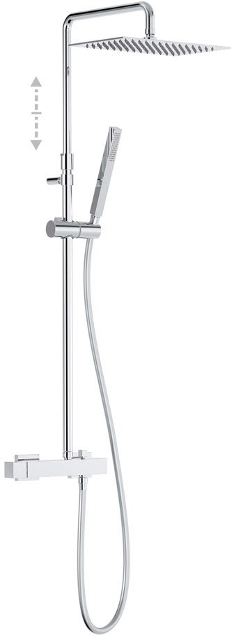 Tres Cuadro-Tres doucheset wand met regendouche chroom 007.197.02