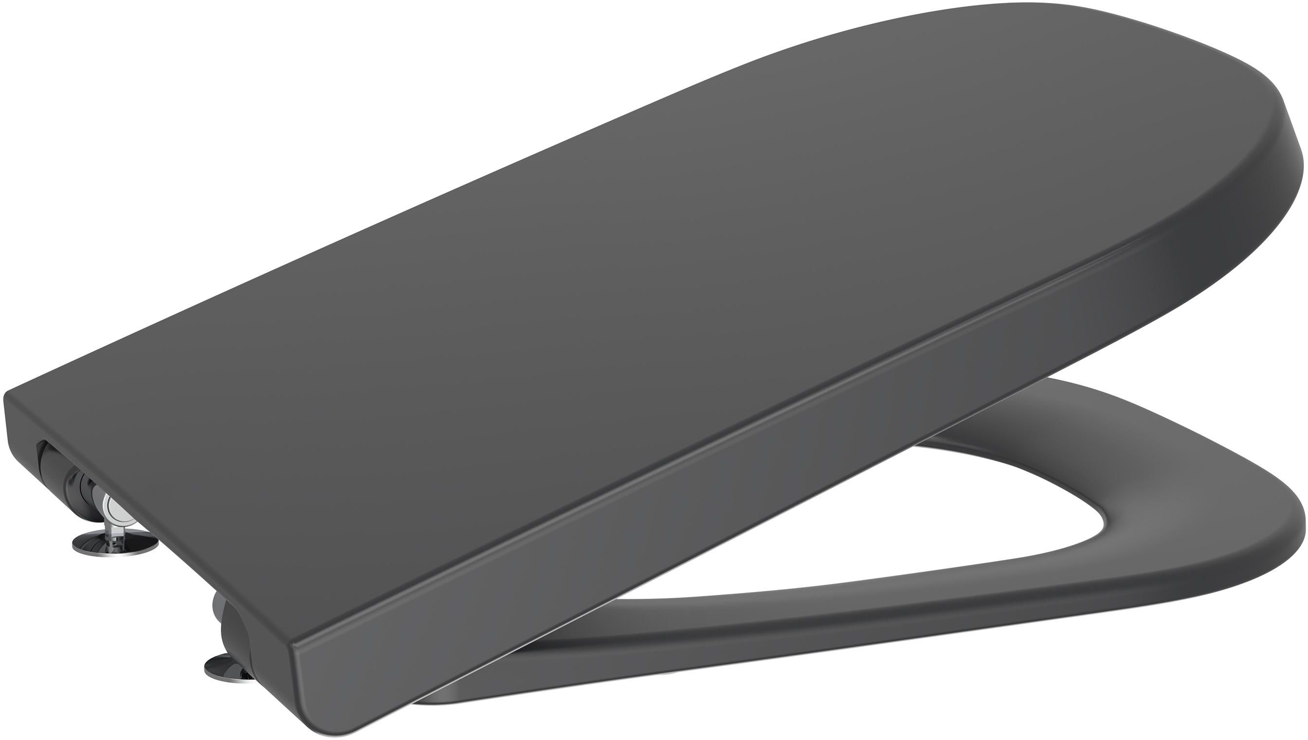 Roca Gap Square toiletbril langzaam vallend zwart A80147208B