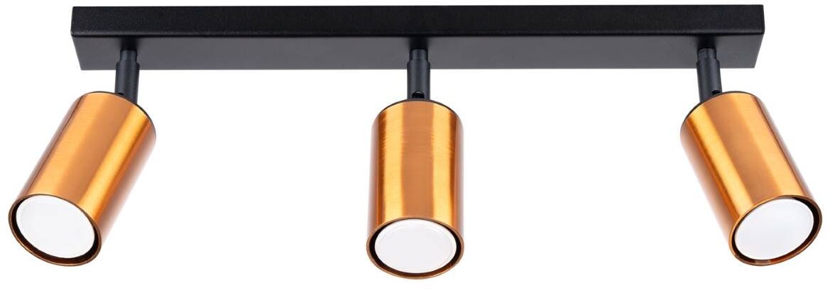 Sollux Lighting Winx plafondlamp 3x10 W zwart-koper SL.1376