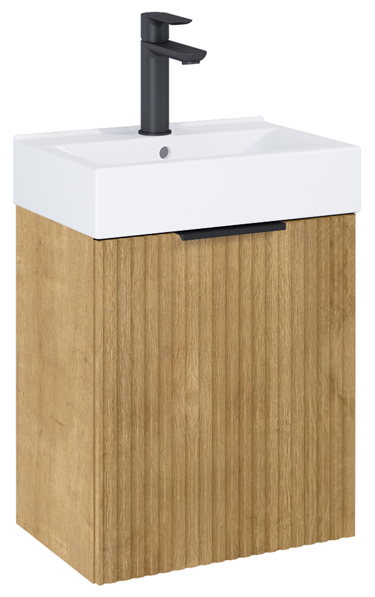 Roca Reef wastafel met kast 44.6 cm eik A852446464