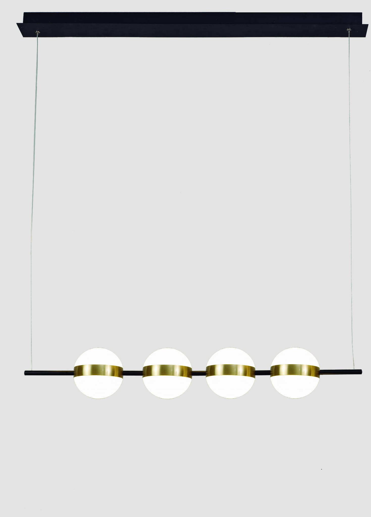 Mantra Cuba hanglamp 1x32 W wit-zwart-gouden 7161