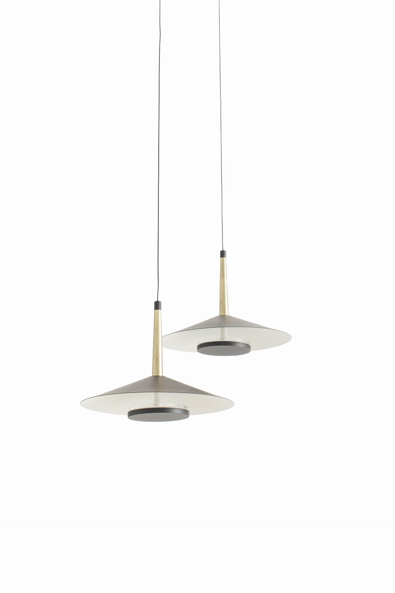 Mantra Orion hanglamp 2x8 W zwart-messing 7306