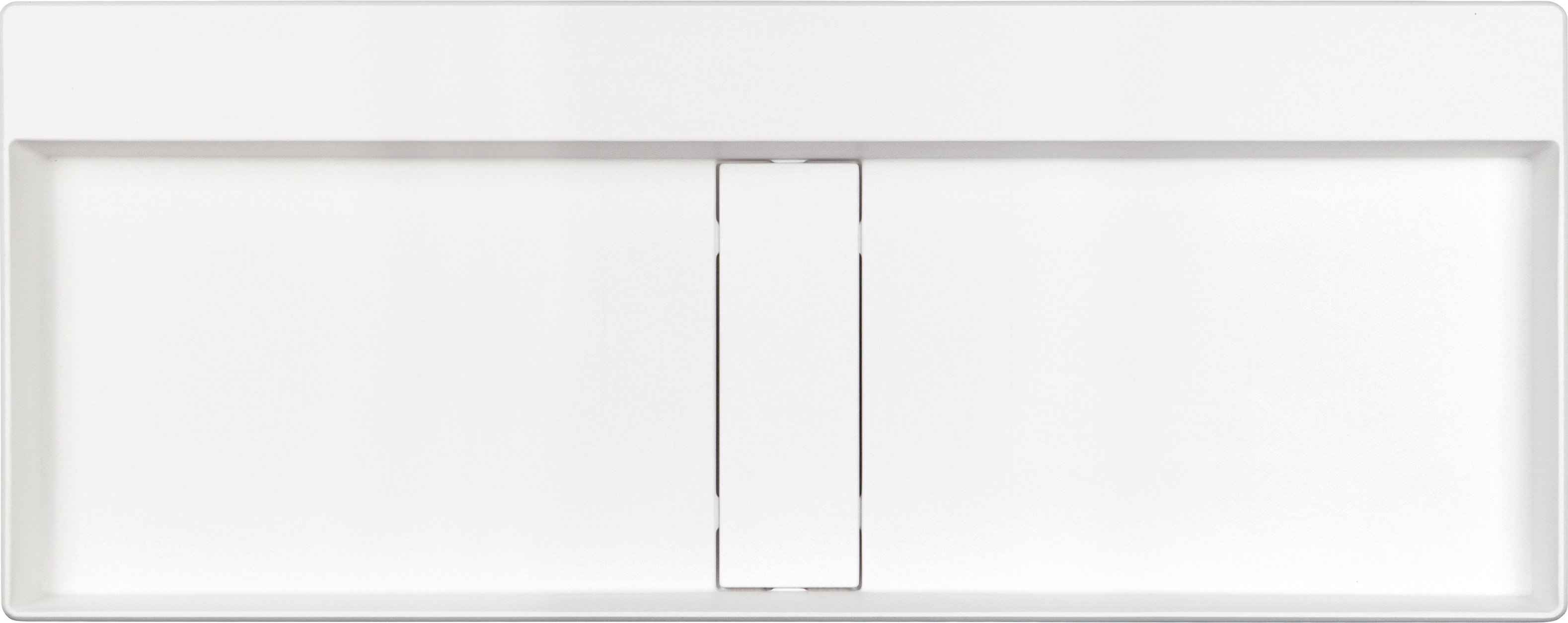 Deante Blur wastafel 100x40 cm rechthoekig opbouw wit mat CQB_AU1S