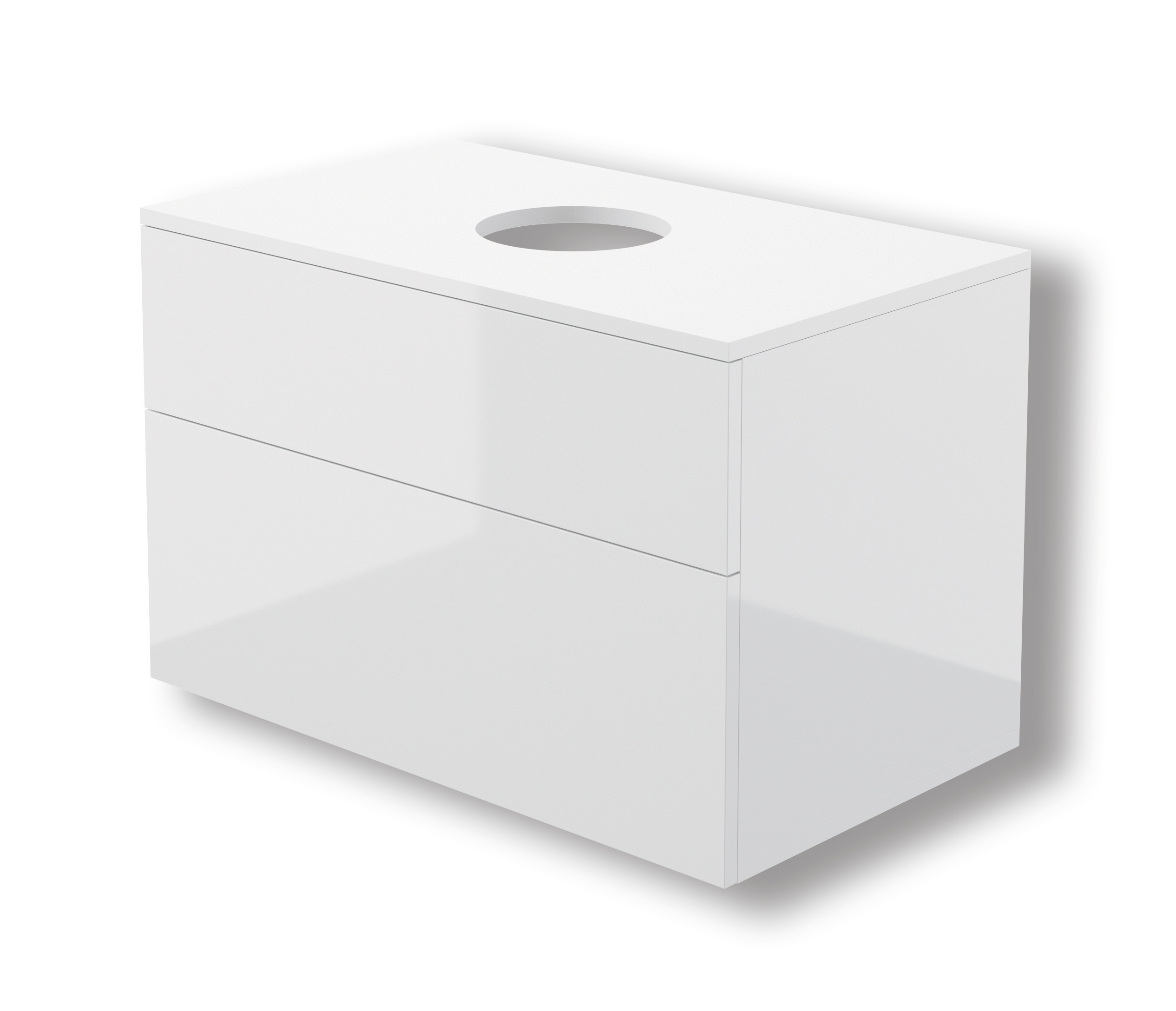 Deante Prizma kast met werkblad 80x47x52 cm hangend onder de wastafel wit SDI_6B81
