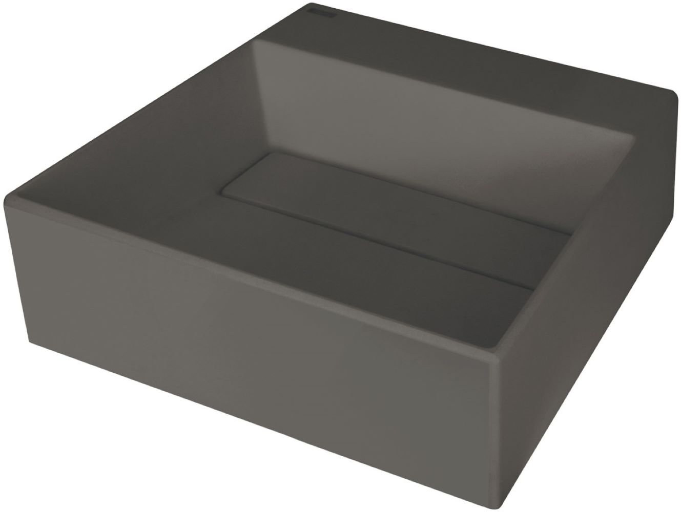 Deante Correo wastafel 40x40 cm vierkant opbouw antraciet mat CQR_TU4M