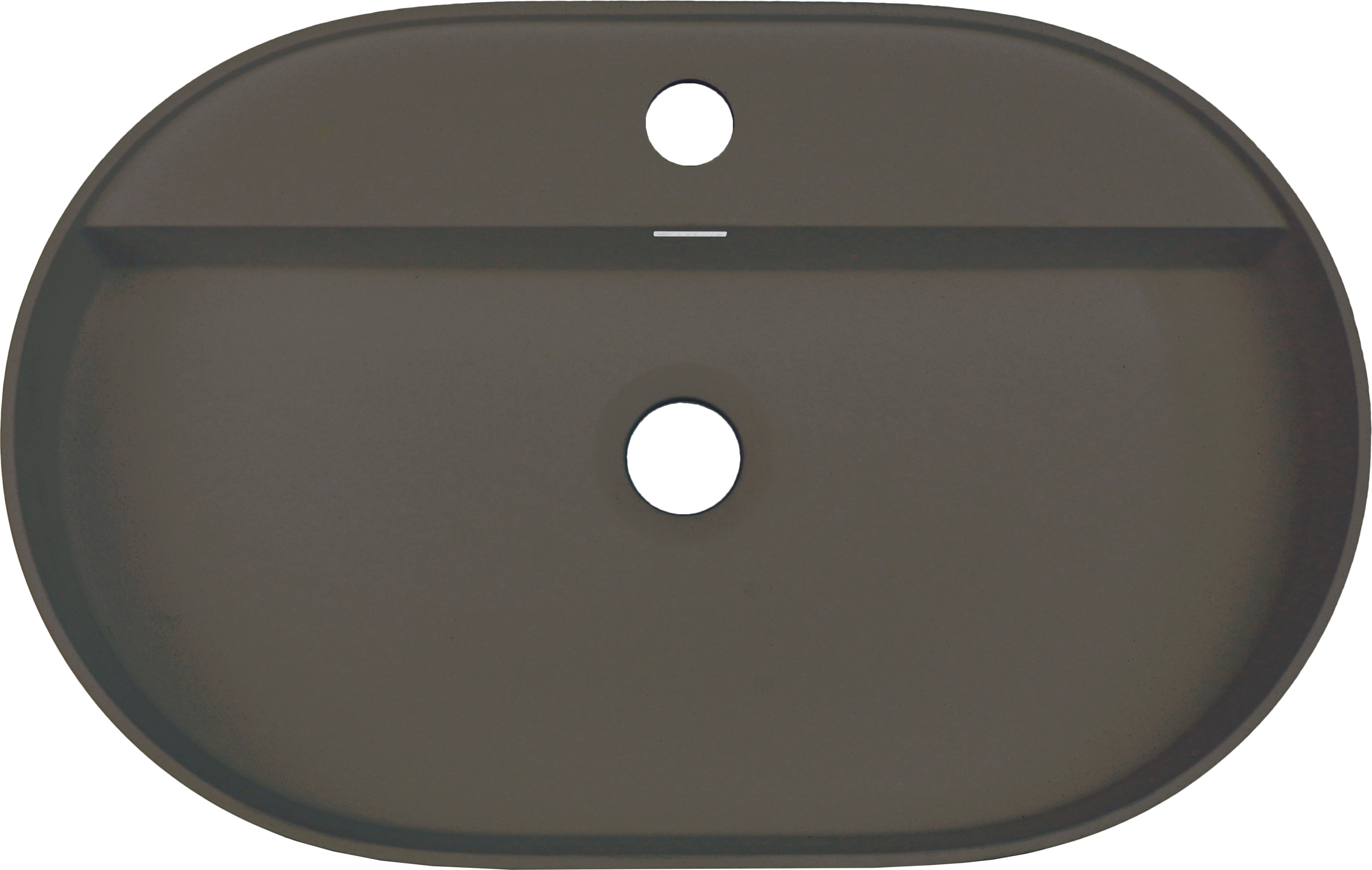 Deante Silia wastafel 55x35 cm ovaal opbouw antraciet mat CQS_TU6B
