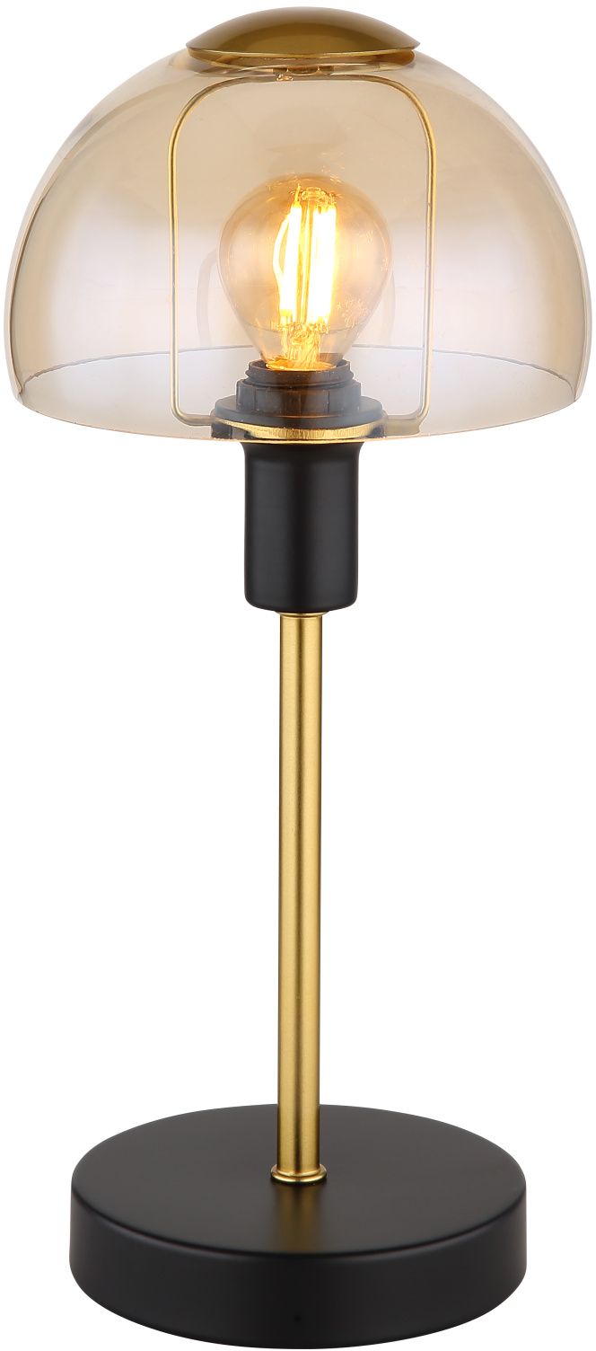 Globo Lighting Kokkini tafellamp 1x25 W zwart-amber 21914A