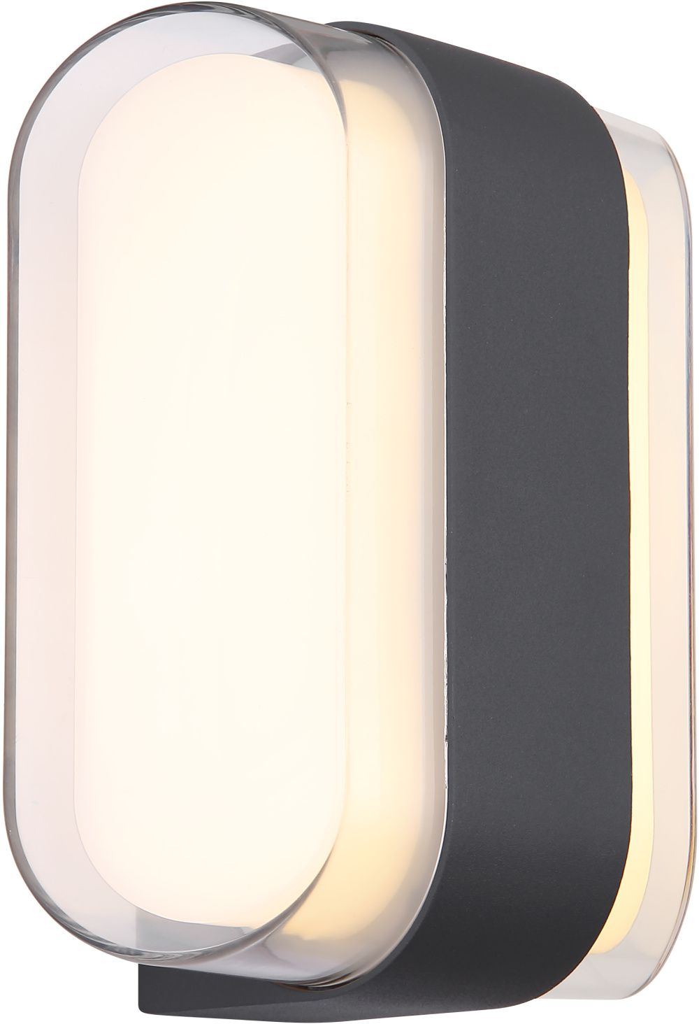 Globo Lighting Plixon buitenwandlamp 1x12 W wit-doorzichtig-antraciet 34315