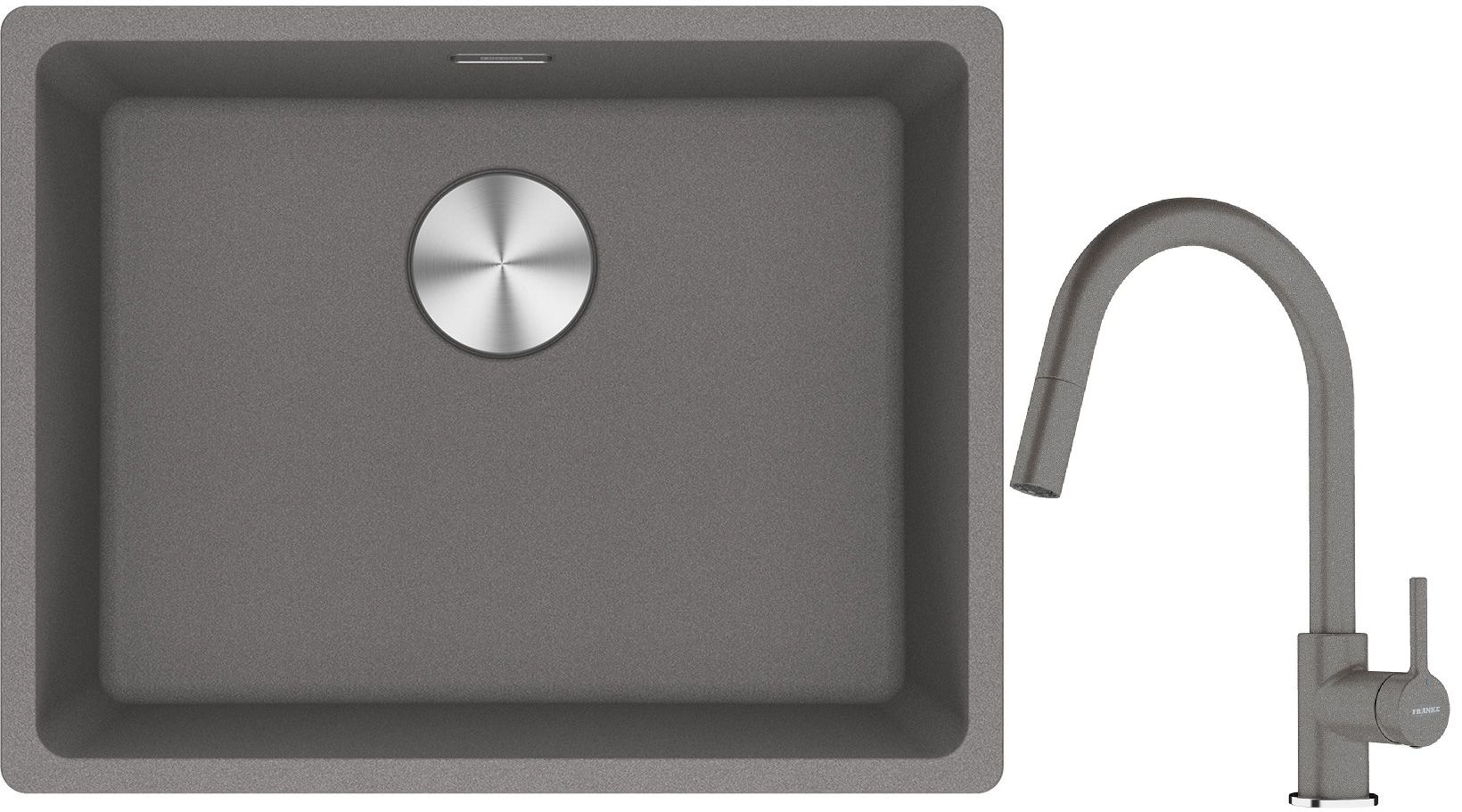 Set spoelbak van graniet Franke Maris 125.0687.254, keukenkraan Franke Lina 115.0626.057