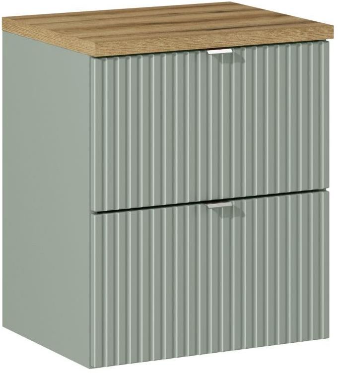 Set kast Comad Line Reed Green LINE REED GREEN D 82-50-2S, badkamerblad Comad Nova Oak NOVA OAK A 89-50