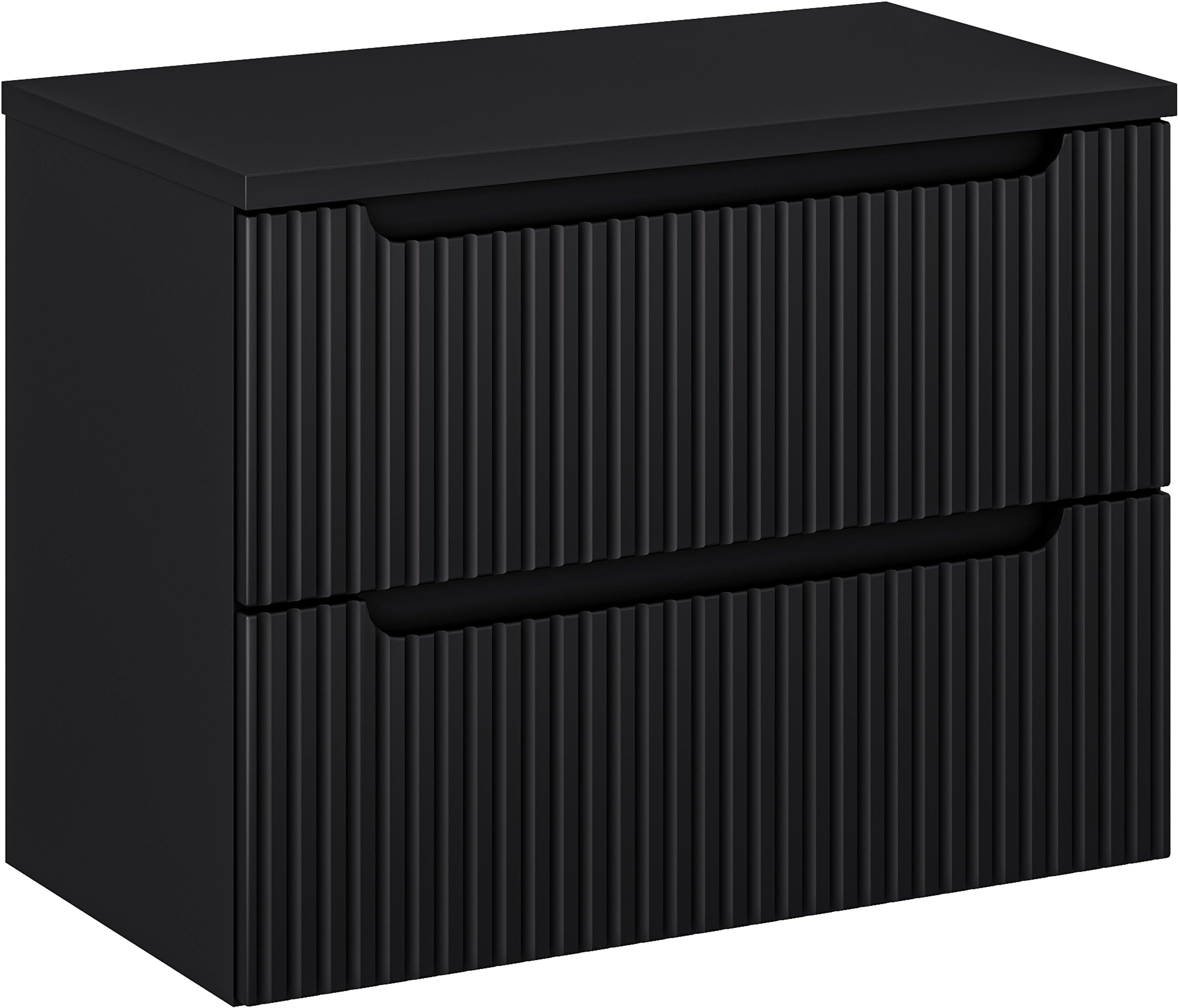 Set kast Comad Nova Black NOVA BLACK D2 82-80-2S, badkamerblad Comad Nova Black NOVA BLACK B 89-80