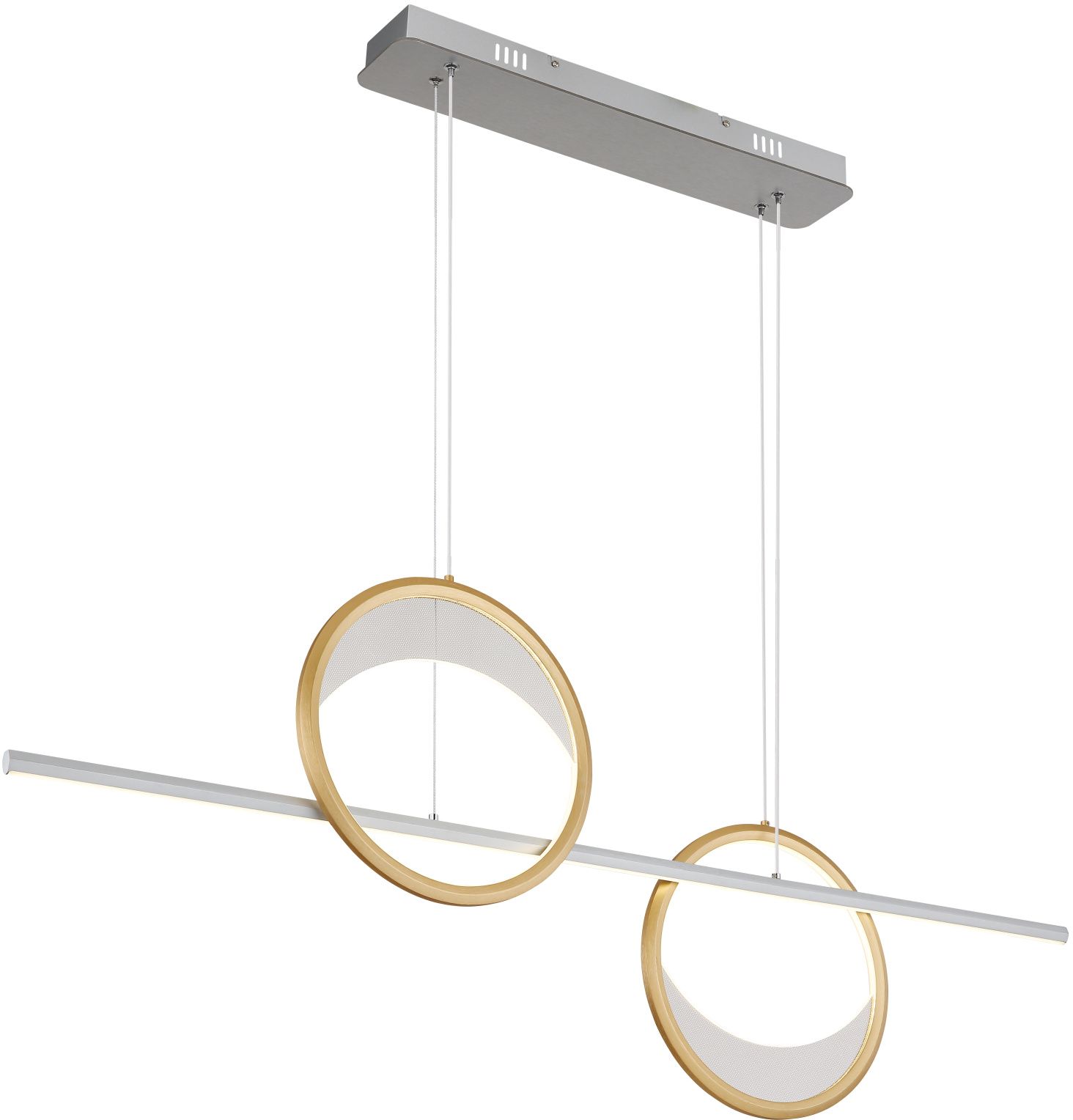 Globo Lighting Umbra hanglamp 1x40 W wit-gouden-zilveren 67333-40H