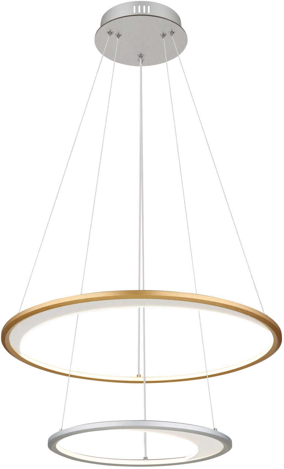 Globo Lighting Umbra hanglamp 1x40 W wit-gouden-zilveren 67333-44H