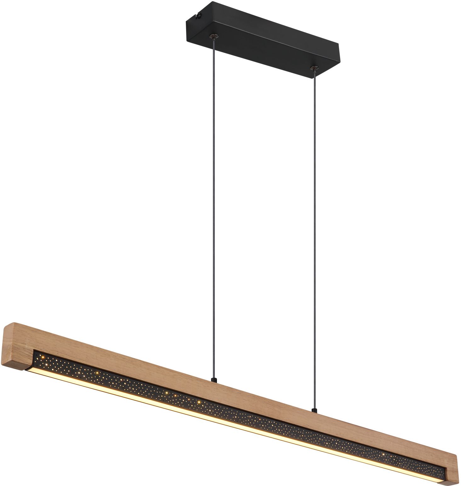 Globo Lighting Starla hanglamp 1x24 W zwart-hout 67849H