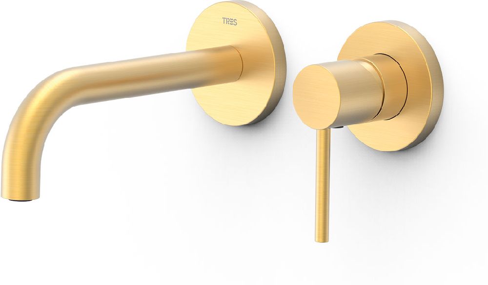 Tres Exclusive wastafelkraan inbouw gouden 26230021OM