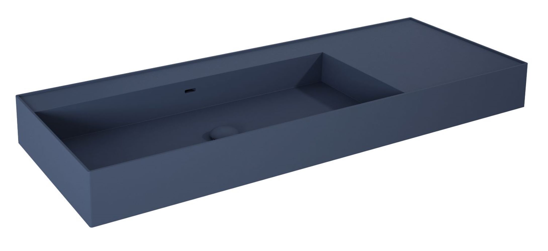 Elita Level wastafel 120.5x45.5 cm rechthoekig klassiek blauw mat RE041461197030