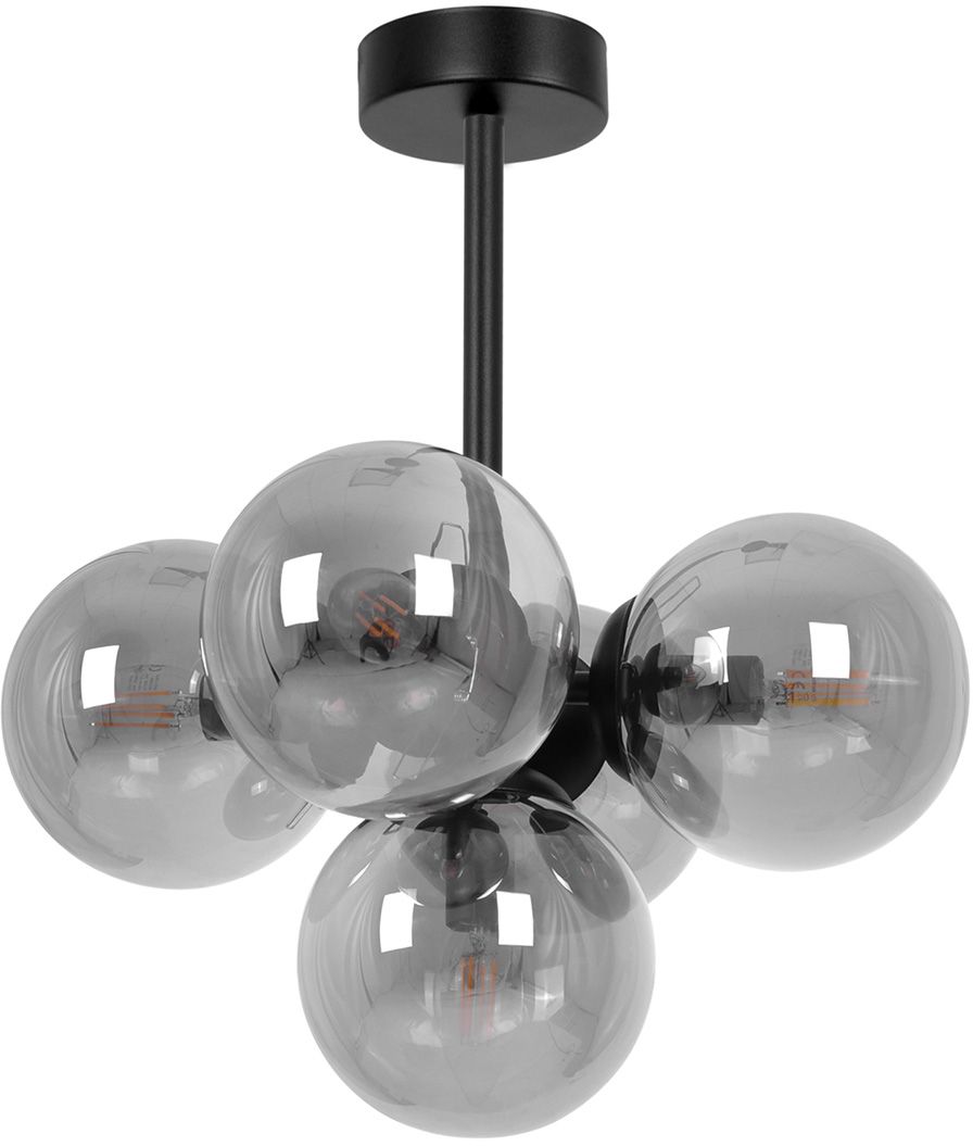 Kaja Megan plafondlamp 5x10 W zwart-grafiet K-5364