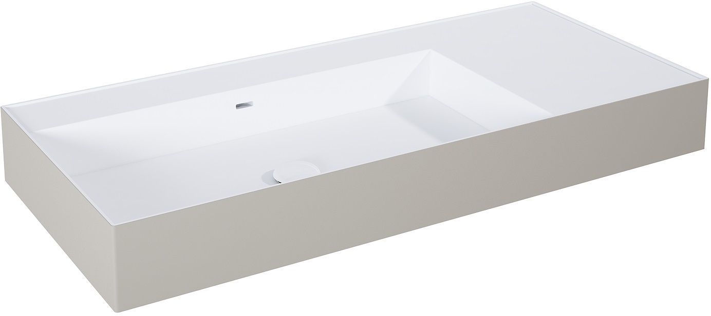 Elita Level wastafel 100.5x45.5 cm rechthoekig klassiek wit mat RE041461226190