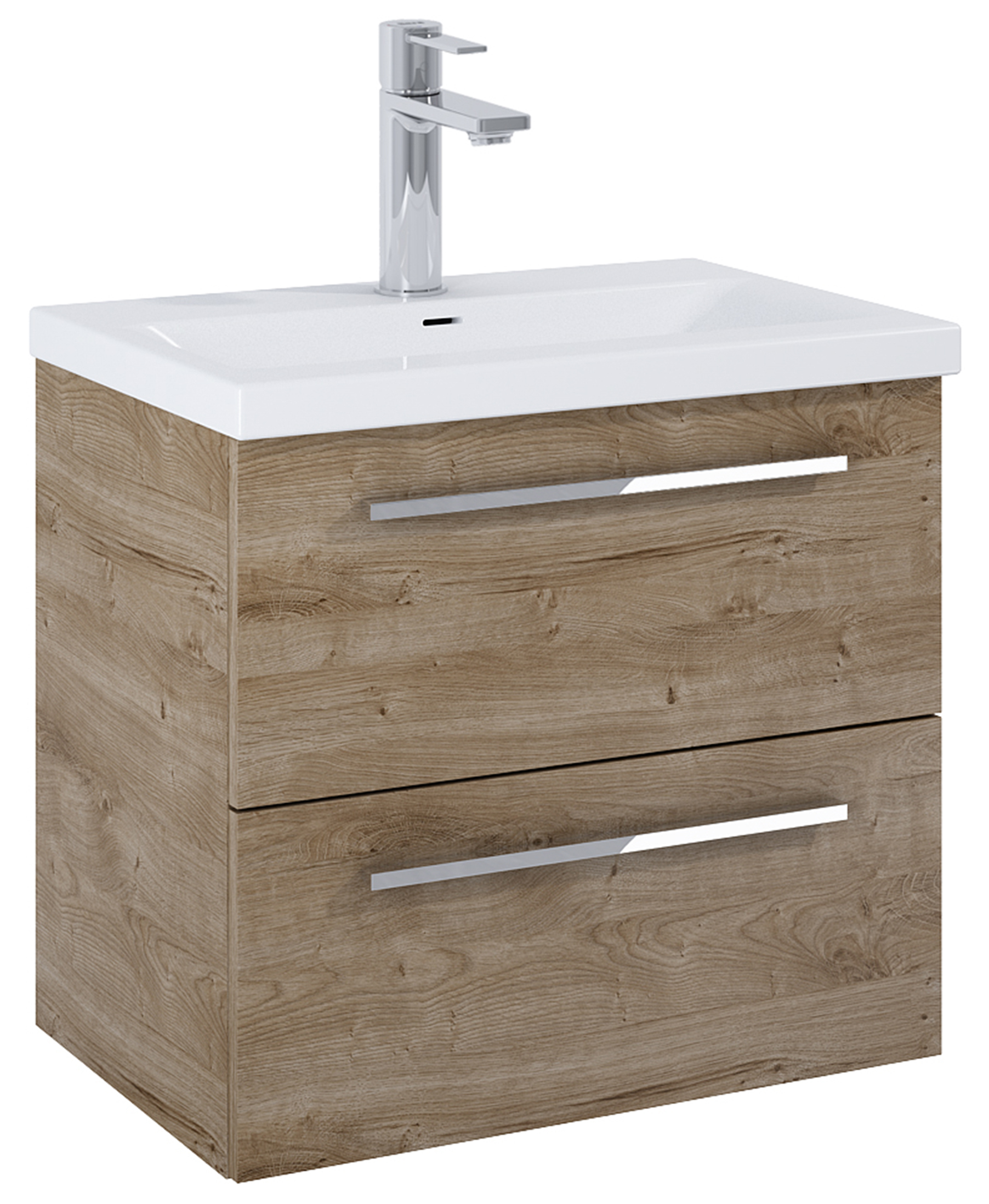Roca Kwadro kast 60x38.4x53 cm hangend onder de wastafel eik A857969808