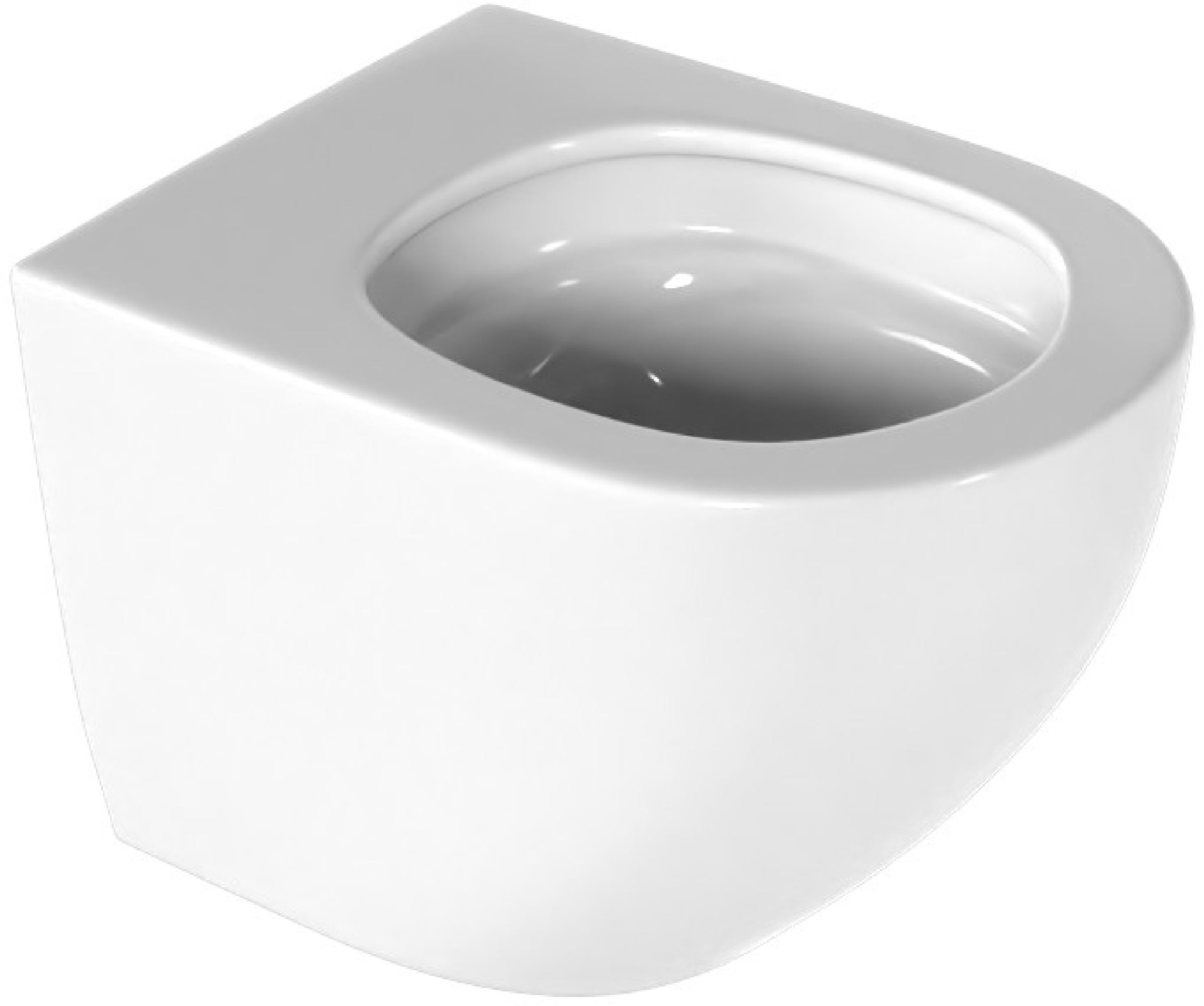 Actima Luqa toiletpot hangend zonder kraag met vortexspoeling wit glans CEAC.6403.480.WH