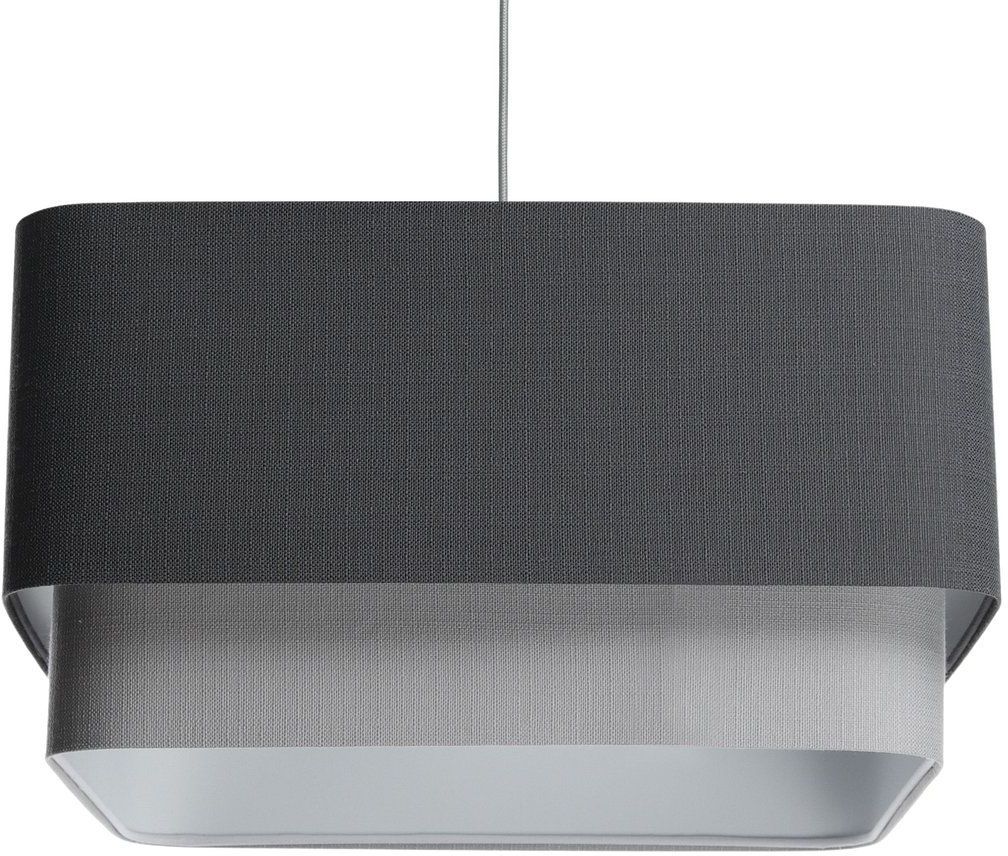 BPS Koncept Kwadro duo hanglamp 1x60 W grijs/askleur-grafiet KWD-007