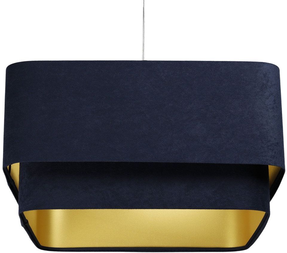 BPS Koncept Kwadro Duo Sue hanglamp 1x60 W gouden-marineblauw KWD-018