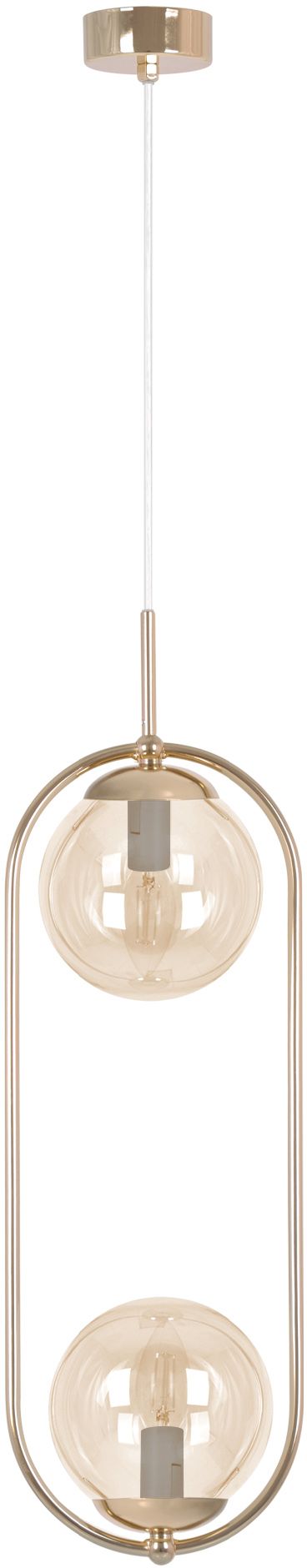 Kaja Sven hanglamp 2x10 W gouden-amber K-5397