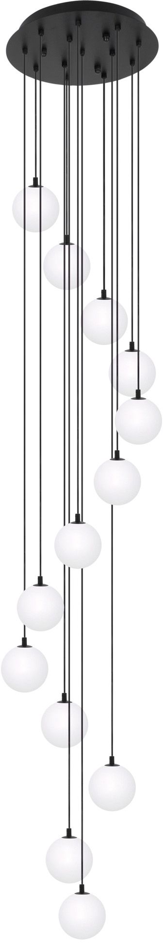 Kaja Aspen hanglamp x10 W wit-zwart KP-29