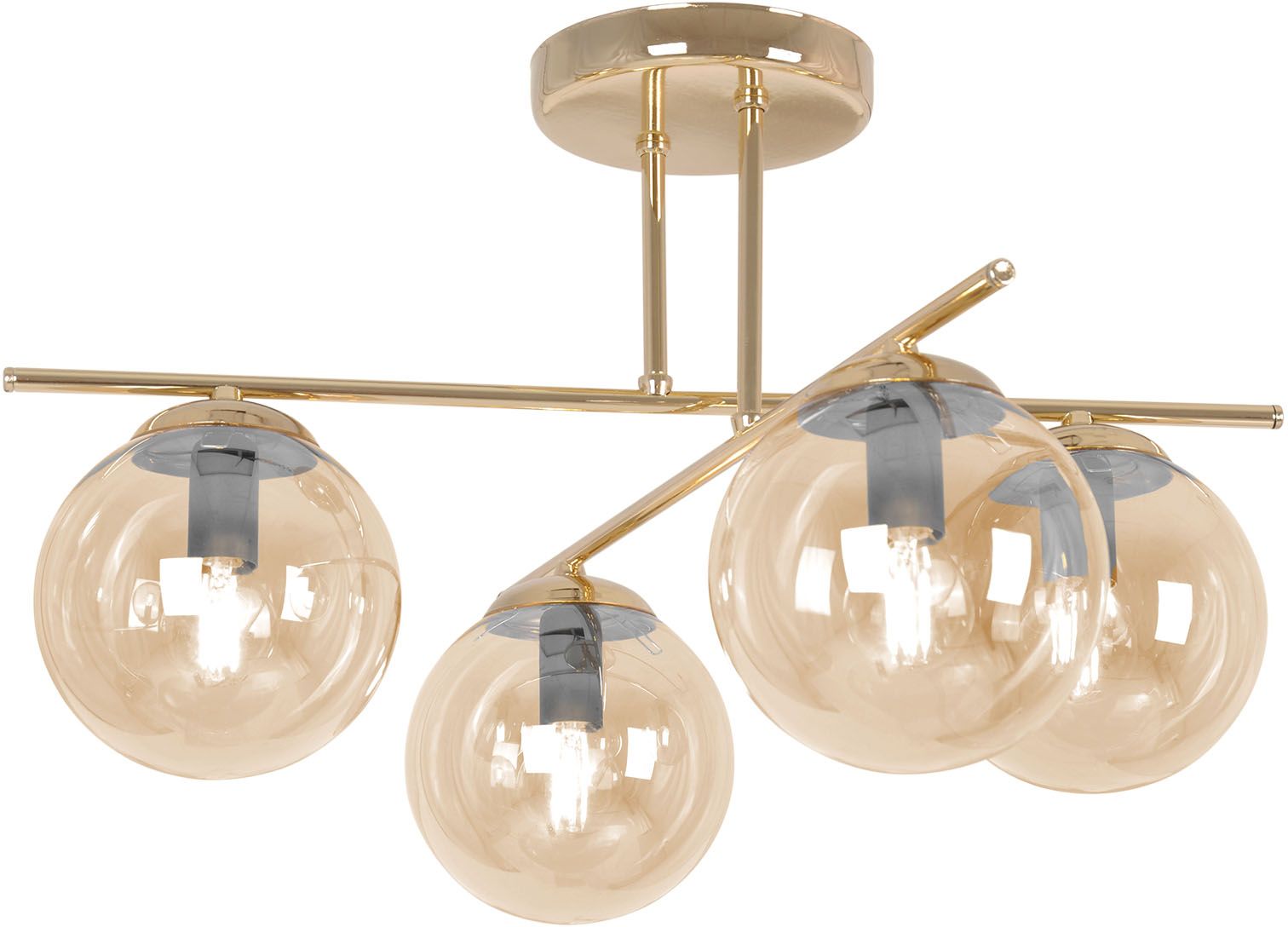 Kaja Grand plafondlamp 4x10 W gouden-amber K-5413