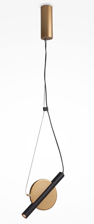 Maytoni Enigma hanglamp 1x5 W zwart-gouden MOD150PL-L5BS3K