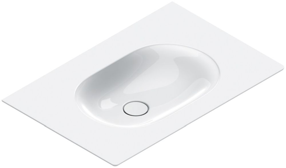 Catalano Sfera wastafel 60x50 cm rechthoekig klassiek-meubel wit glans 0520611001