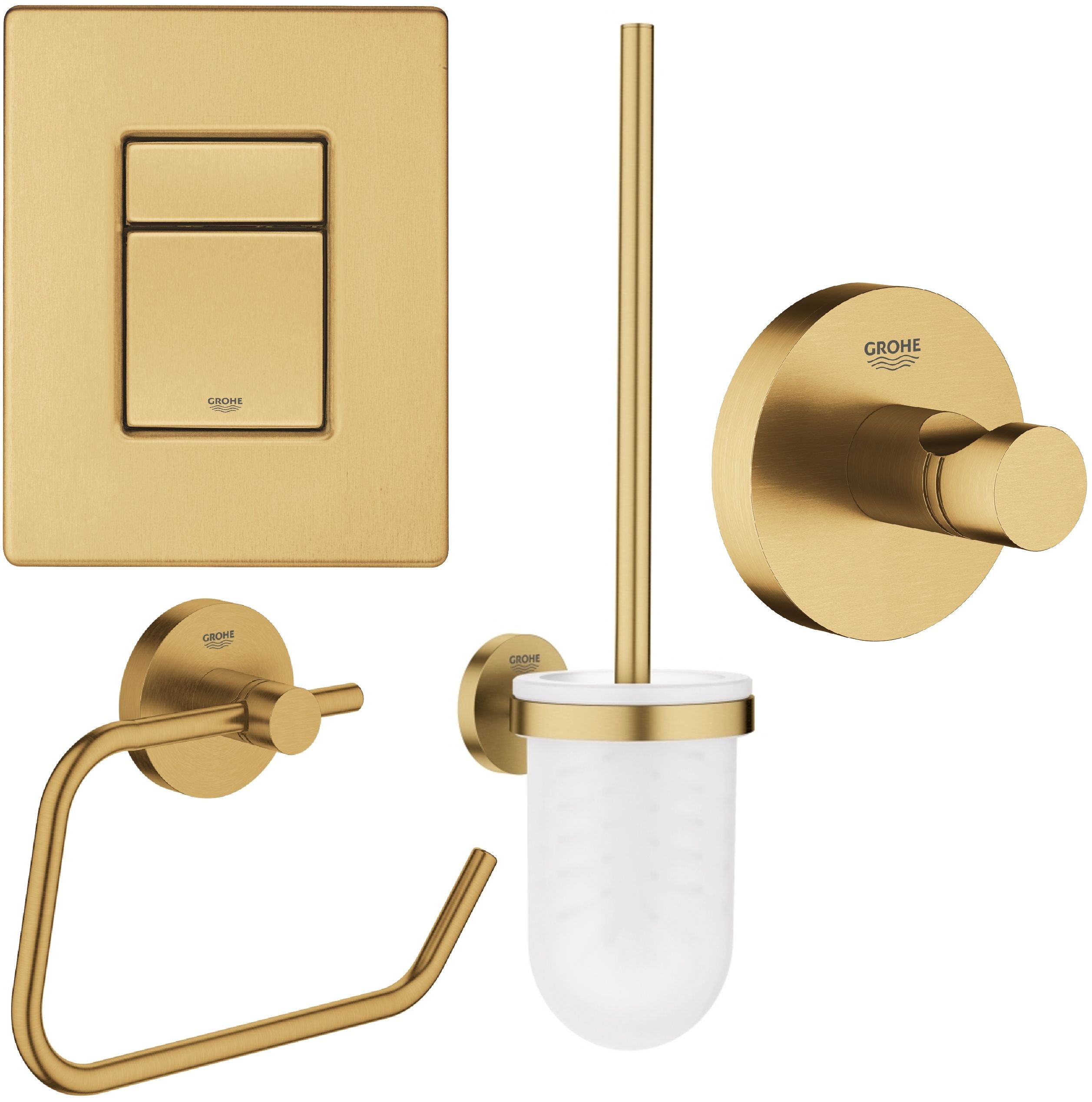 Set spoelknop Grohe Skate 38732GN0, toiletborstel Grohe Essentials 40374GN1, 40689GN1, 40364GN1