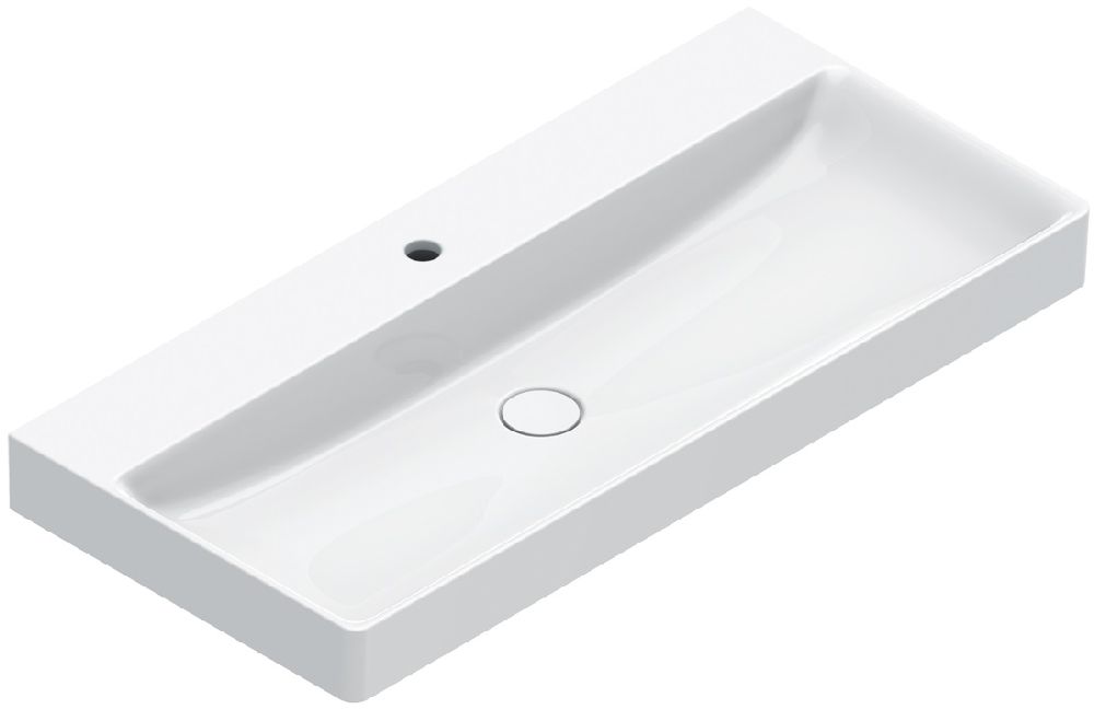 Catalano Green wastafel 100x47 cm rechthoekig klassiek wit glans 0421000001