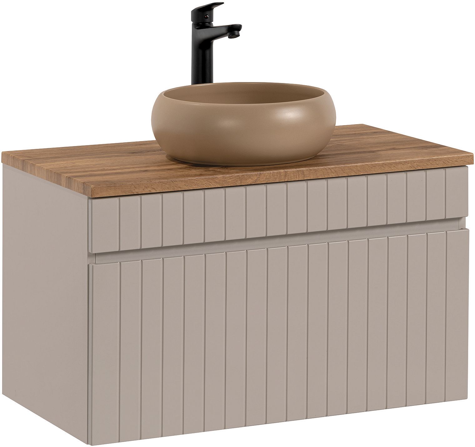 Set kast Comad Iconic Cashmere ICONIC CASHMERE 82-80-D-1S, wastafel Comad Wiki UN-WIKI-MC, BLAT 89-80-A OAK COAST EVOKE