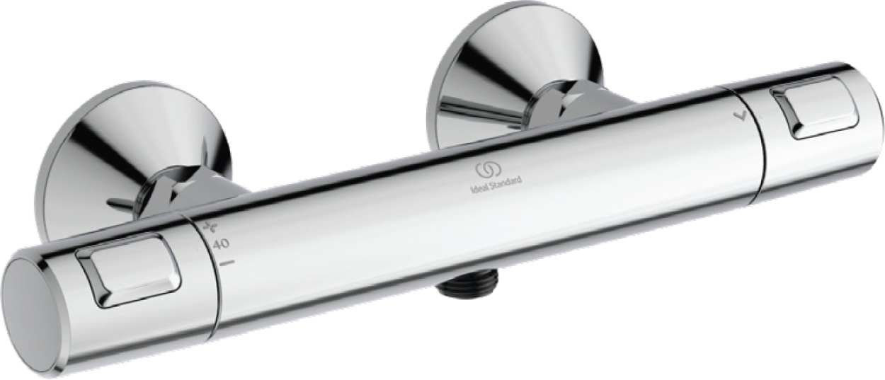 Ideal Standard Ceratherm T25 douchekraan wand met thermostaat chroom A7201AA