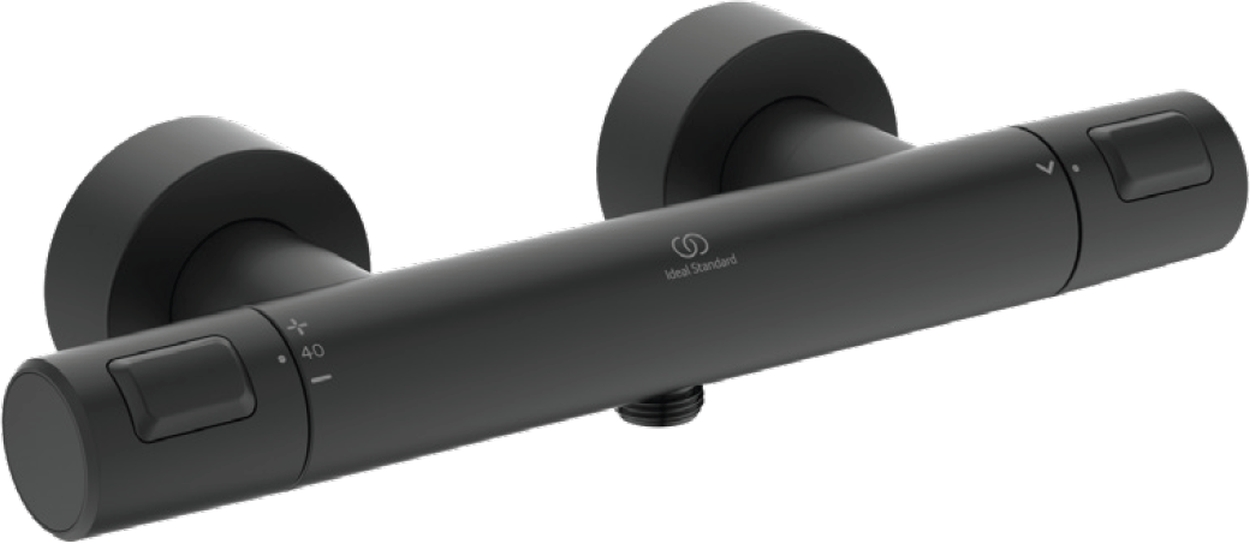 Ideal Standard Ceratherm douchekraan wand met thermostaat zwart A7201XG