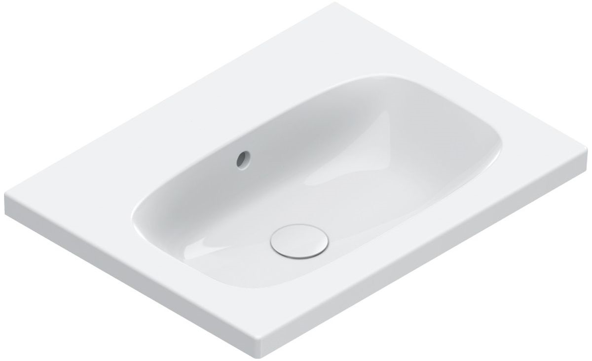 Catalano Alvea wastafel 60x46 cm rechthoekig klassiek-meubel wit glans 0620600001