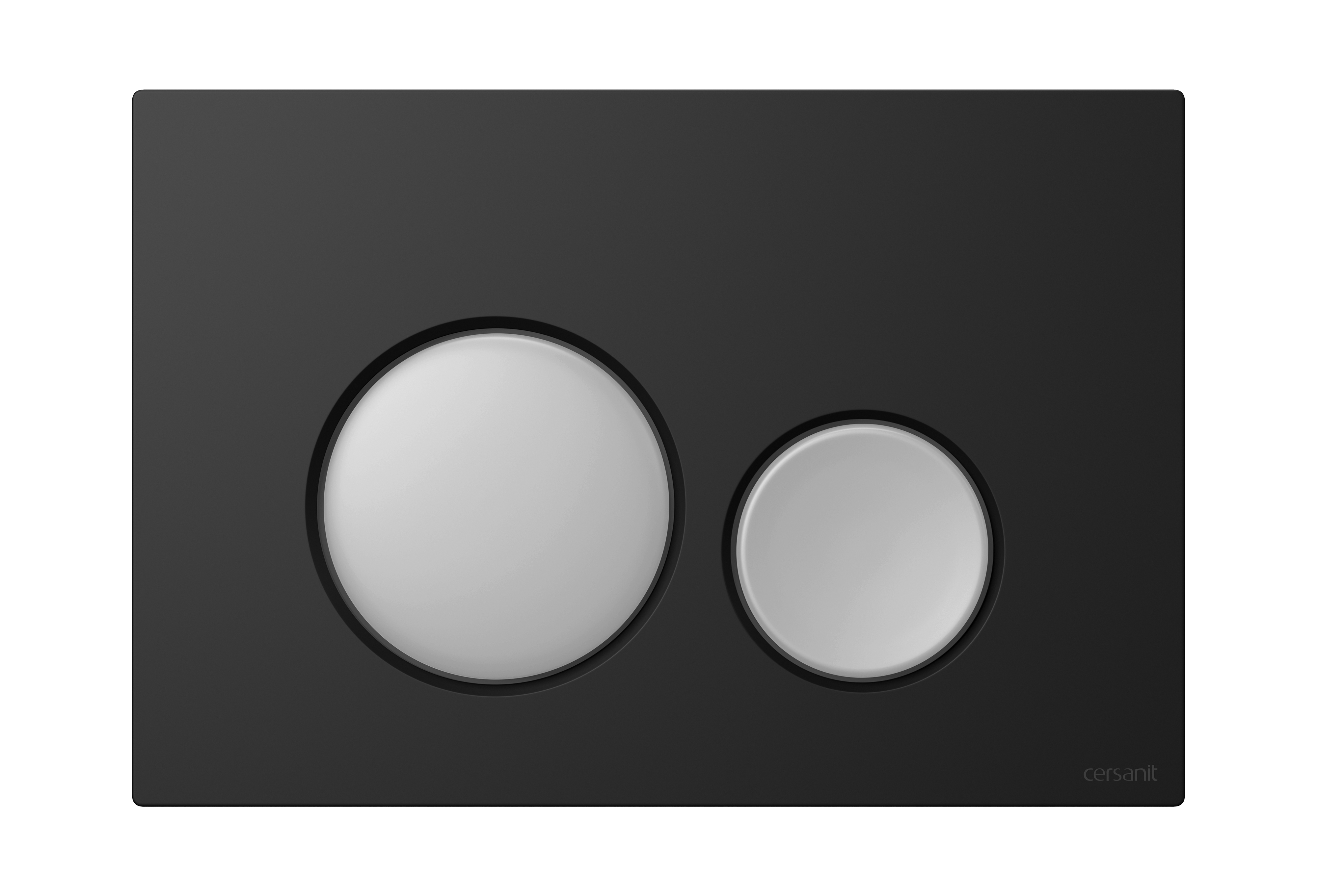 Cersanit Luna spoelknop voor het toilet mat chroom-zwart K97-0408