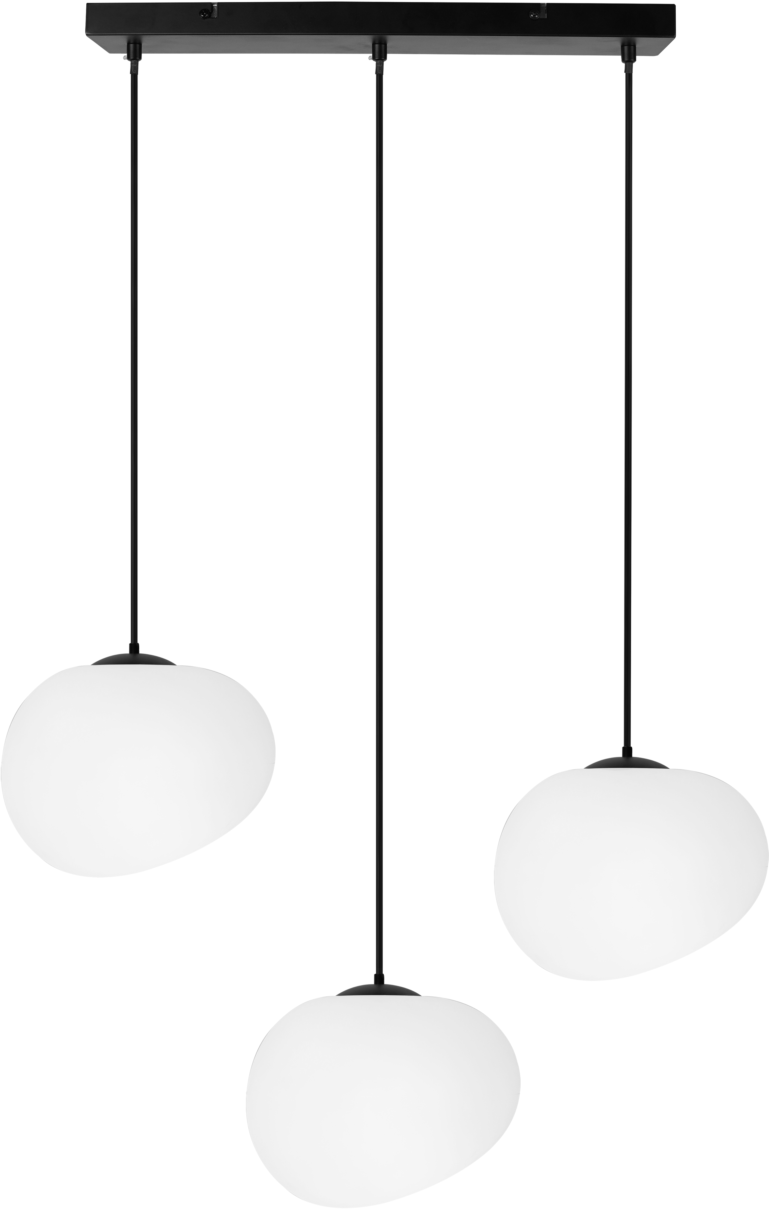 Candellux Stones hanglamp 3x40 W wit-zwart 33-35158