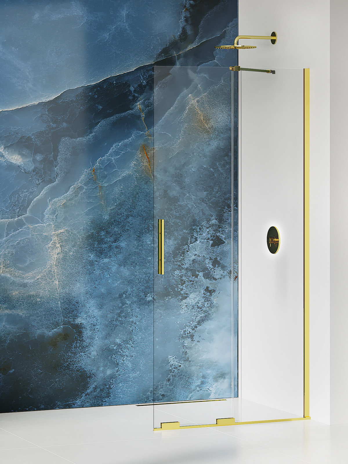 New Trendy Smart Light Gold inloopdouchewand 110 cm gouden glans/helder glas EXK-4296-WU