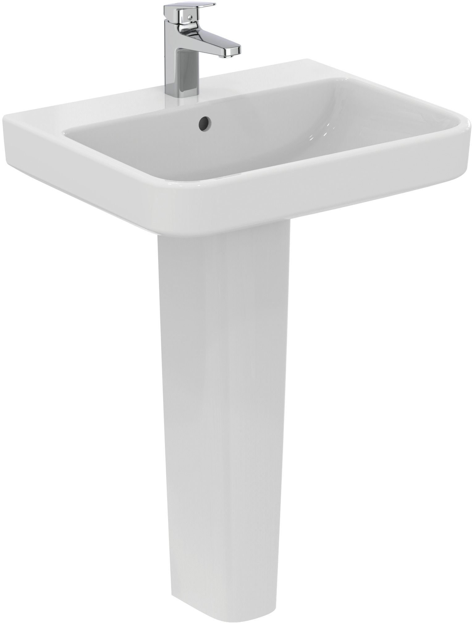 Ideal Standard i.life B wastafel 60x48 cm halfrond klassiek wit glans T460701