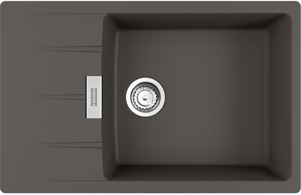 Franke Centro spoelbak van graniet 78x50 cm grijs/grafiet/onyx 114.0716.325