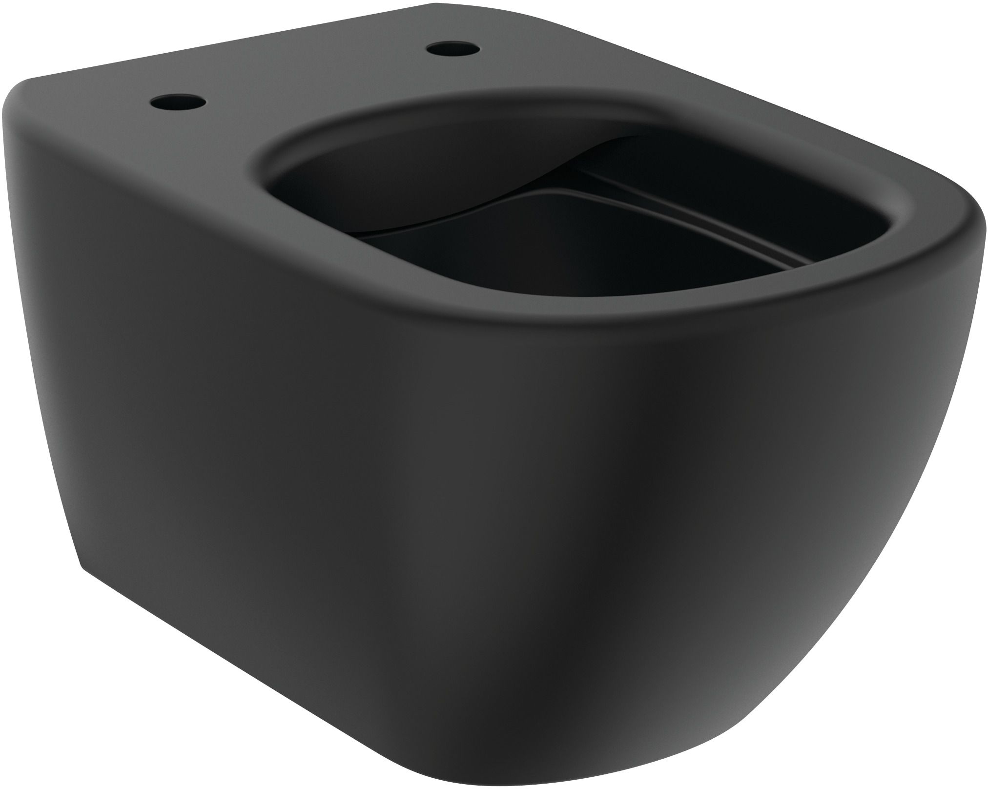 Ideal Standard Tesi toiletpot hangend zonder kraag zwart halfmat T4932V3