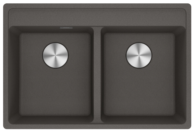 Franke Maris spoelbak van graniet 76x51 cm grijs/grafiet/onyx 114.0716.341