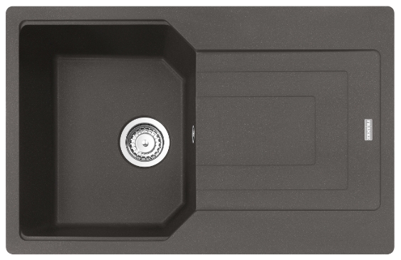 Franke Urban spoelbak van graniet 78x50 cm grijs/grafiet/onyx 114.0716.363