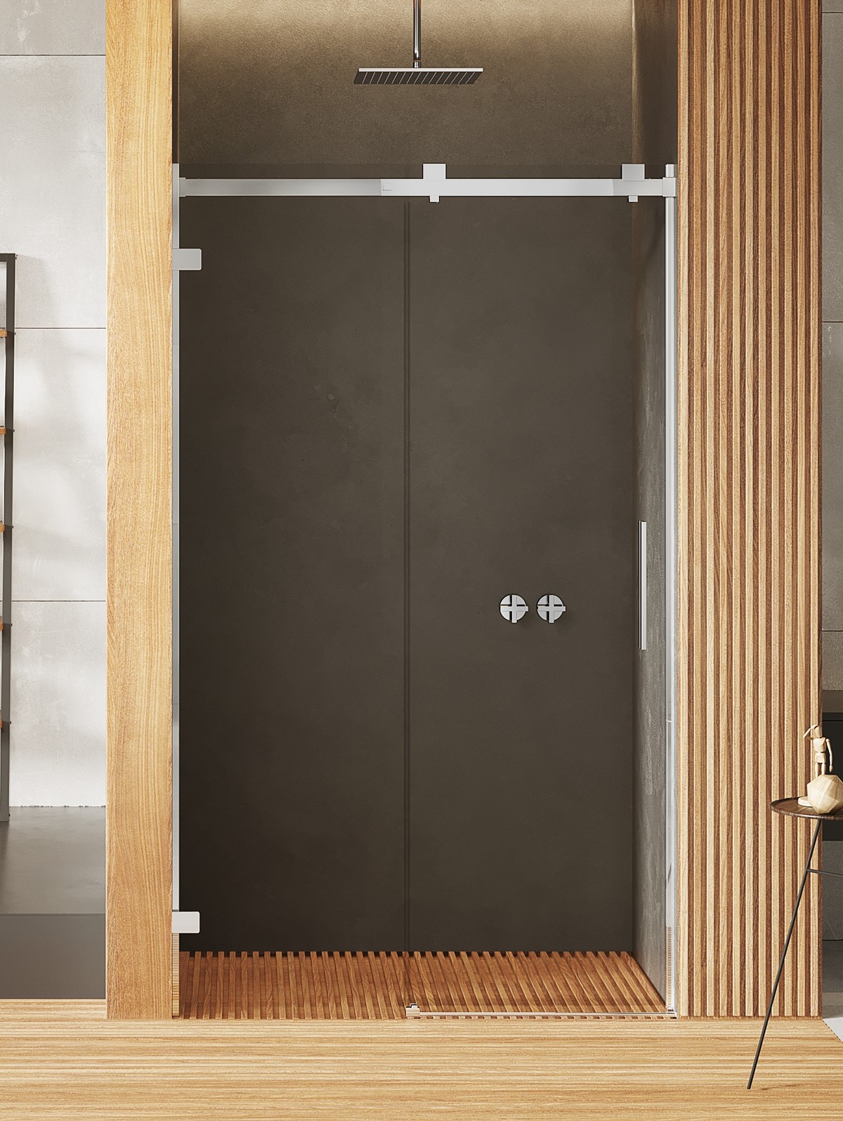 New Trendy Softi X douchedeur 130 cm schuifbaar chroom glans/helder glas EXK-5253