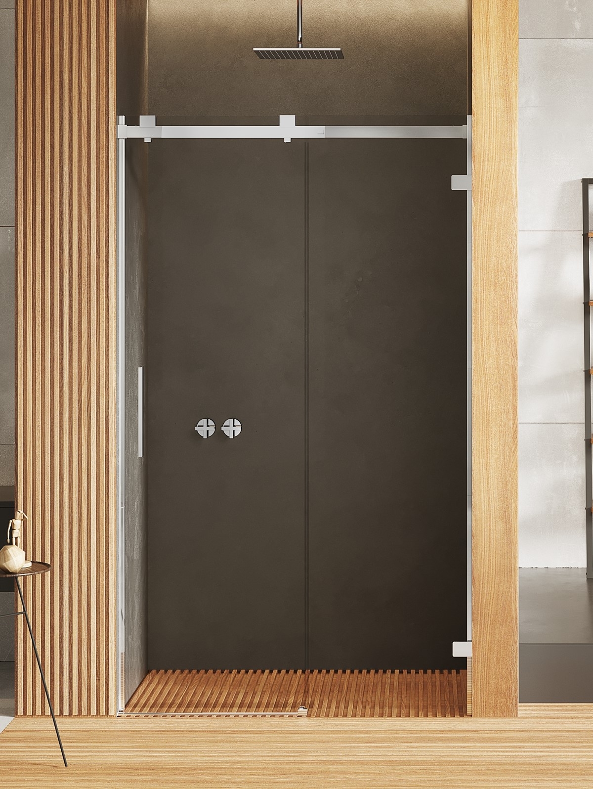 New Trendy Softi X douchedeur 180 cm schuifbaar chroom glans/helder glas EXK-5264