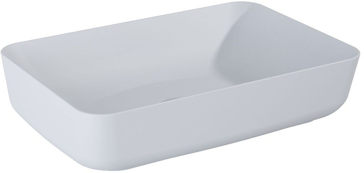 Elita Nomia wastafel 50x39 cm rechthoekig opbouw grijs/steen mat RE040500057040