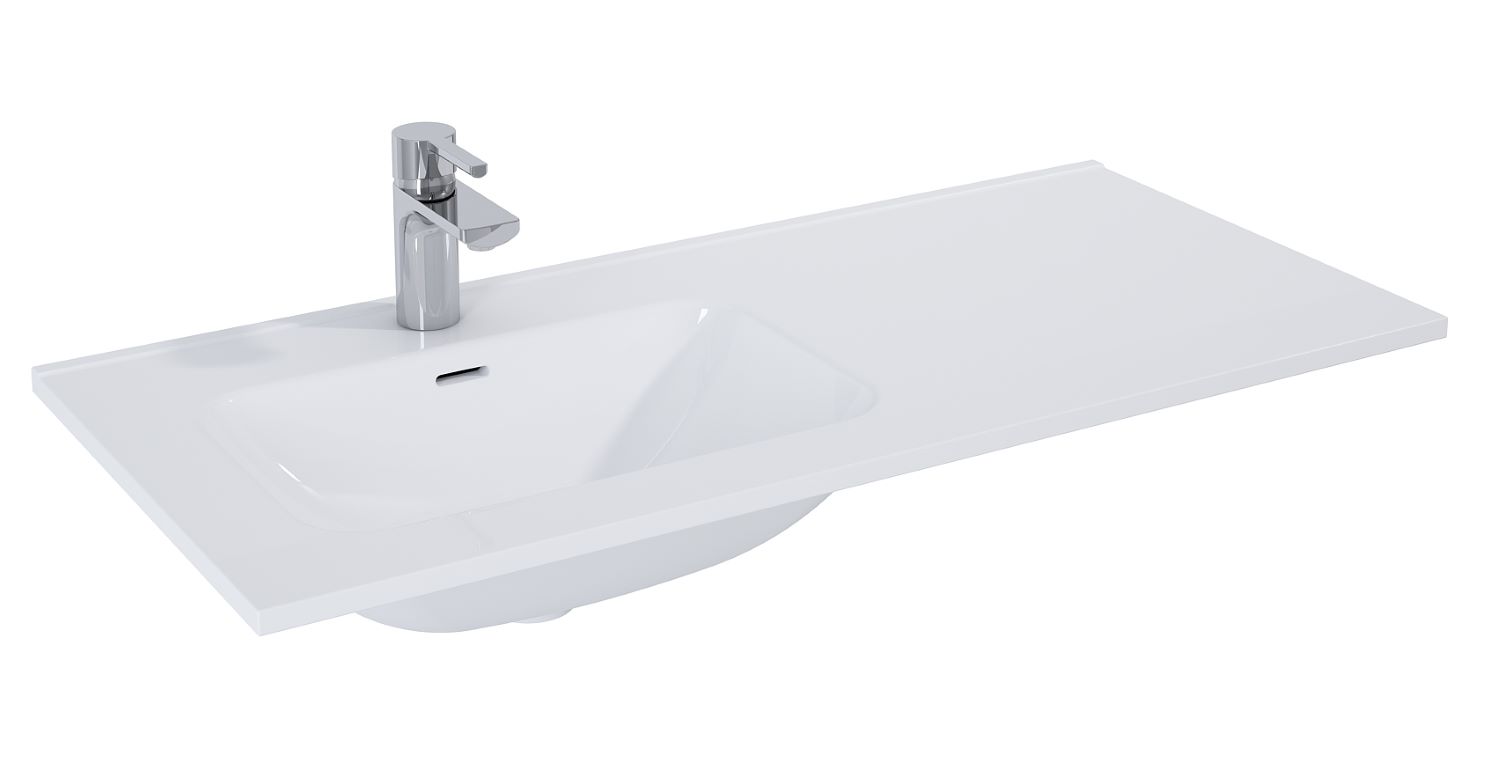 Elita Skappa wastafel 101x46.6 cm rechthoekig meubel-met blad wit glans RE041004068060